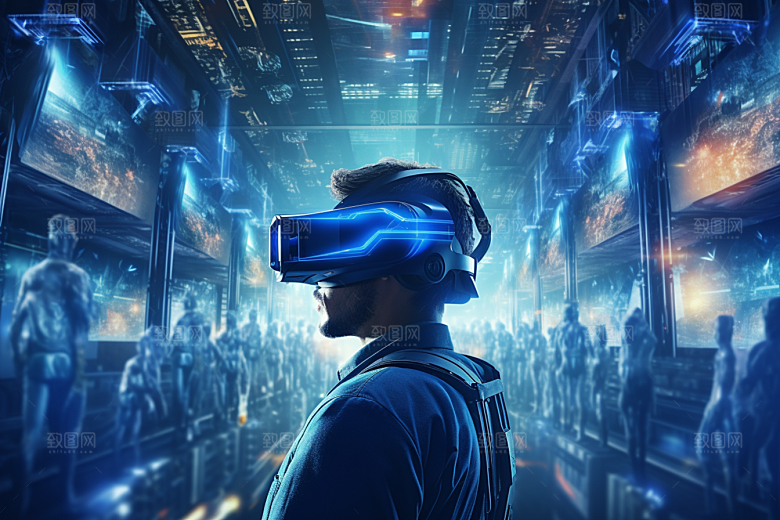 赛博VR眼镜科幻未来素材