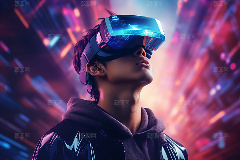 赛博VR眼镜信息技术电子设备素材