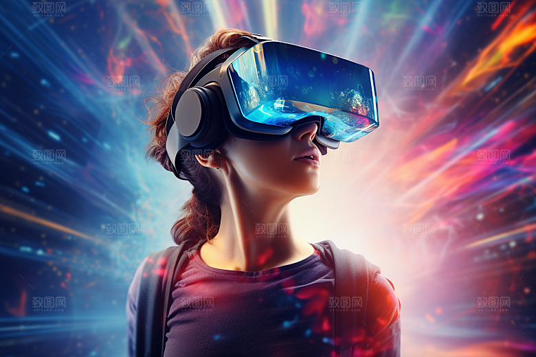 赛博VR眼镜时尚信息技术素材