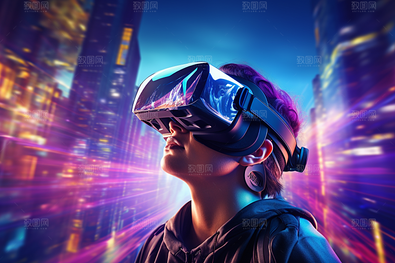 赛博VR眼镜夜之城赛博朋克素材