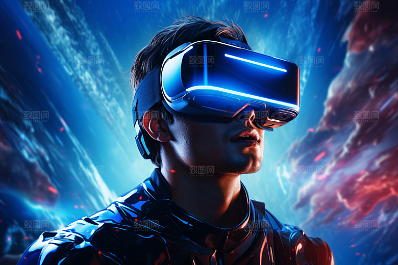 赛博VR眼镜未来头戴式眼镜素材