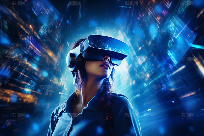 赛博VR眼镜电子设备未来素材