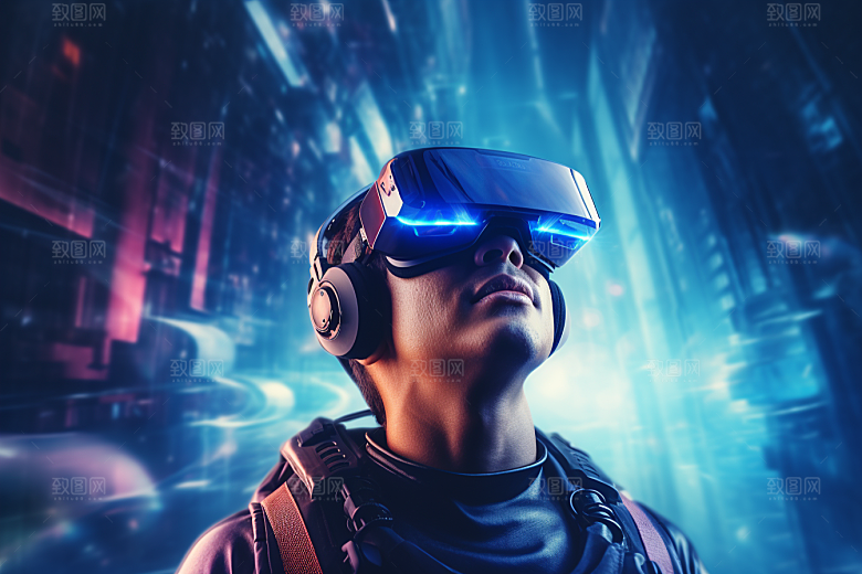 赛博VR眼镜夜之城赛博朋克素材