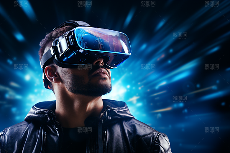 赛博VR眼镜科技光效素材