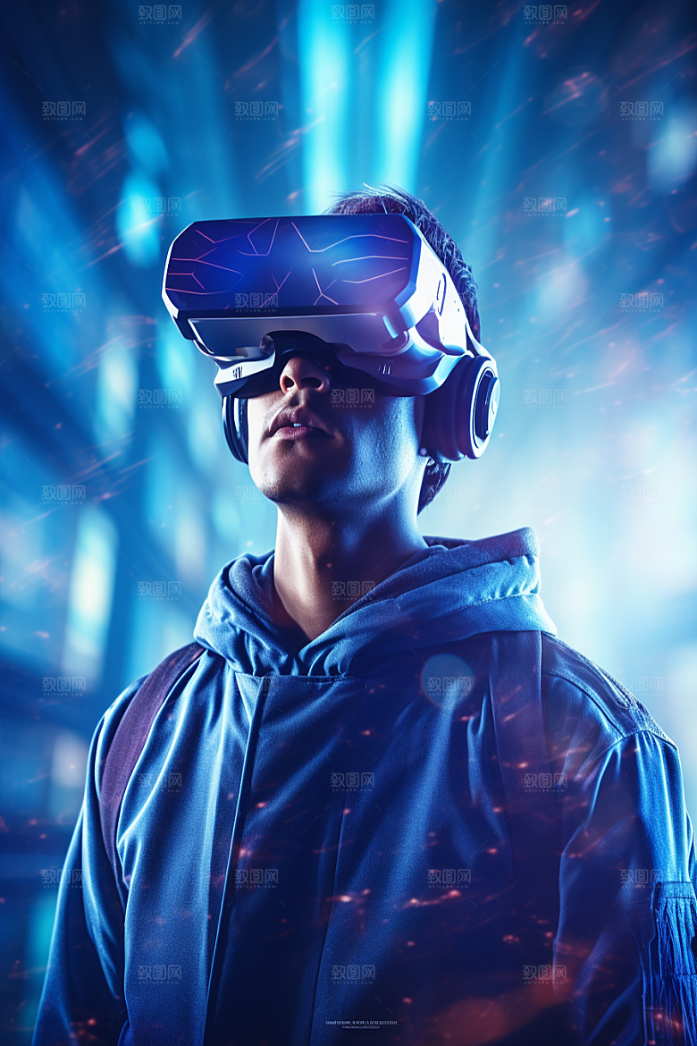 赛博VR眼镜电子设备头戴式眼镜素材