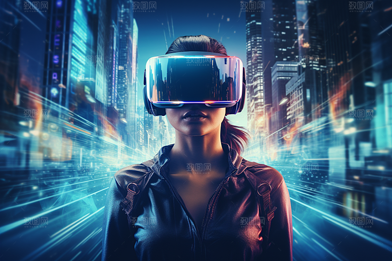 赛博VR眼镜科幻科技素材