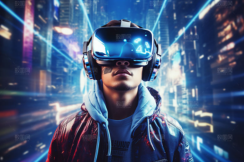 赛博VR眼镜科技高清素材