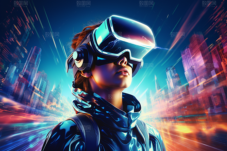 赛博VR眼镜电子设备高清素材
