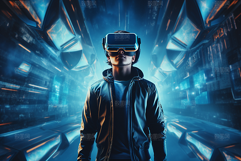 赛博VR眼镜科幻科技素材