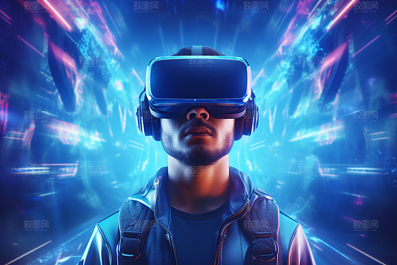 赛博VR眼镜未来头戴式眼镜素材