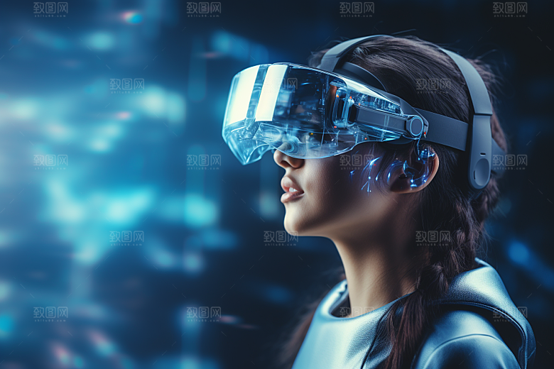赛博VR眼镜电子设备高清素材