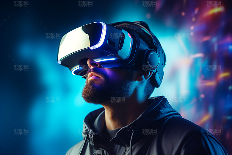 赛博VR眼镜科技光效素材