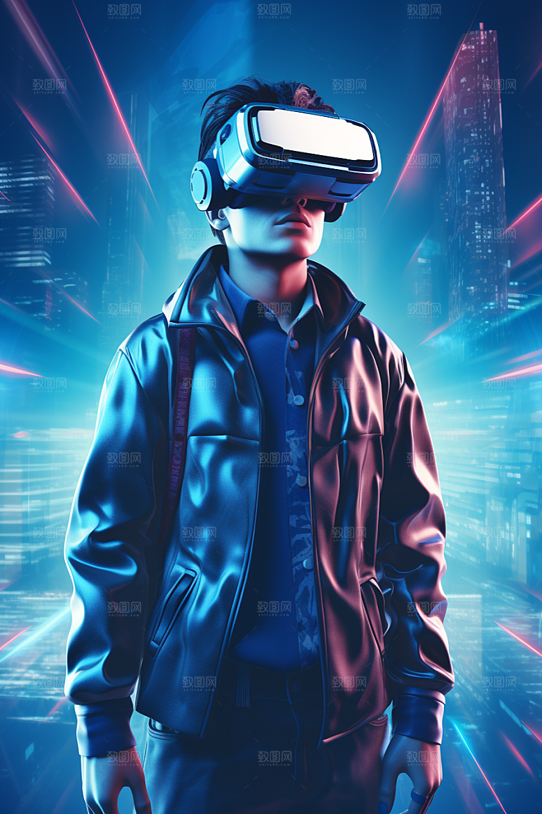 赛博VR眼镜时尚赛博朋克素材