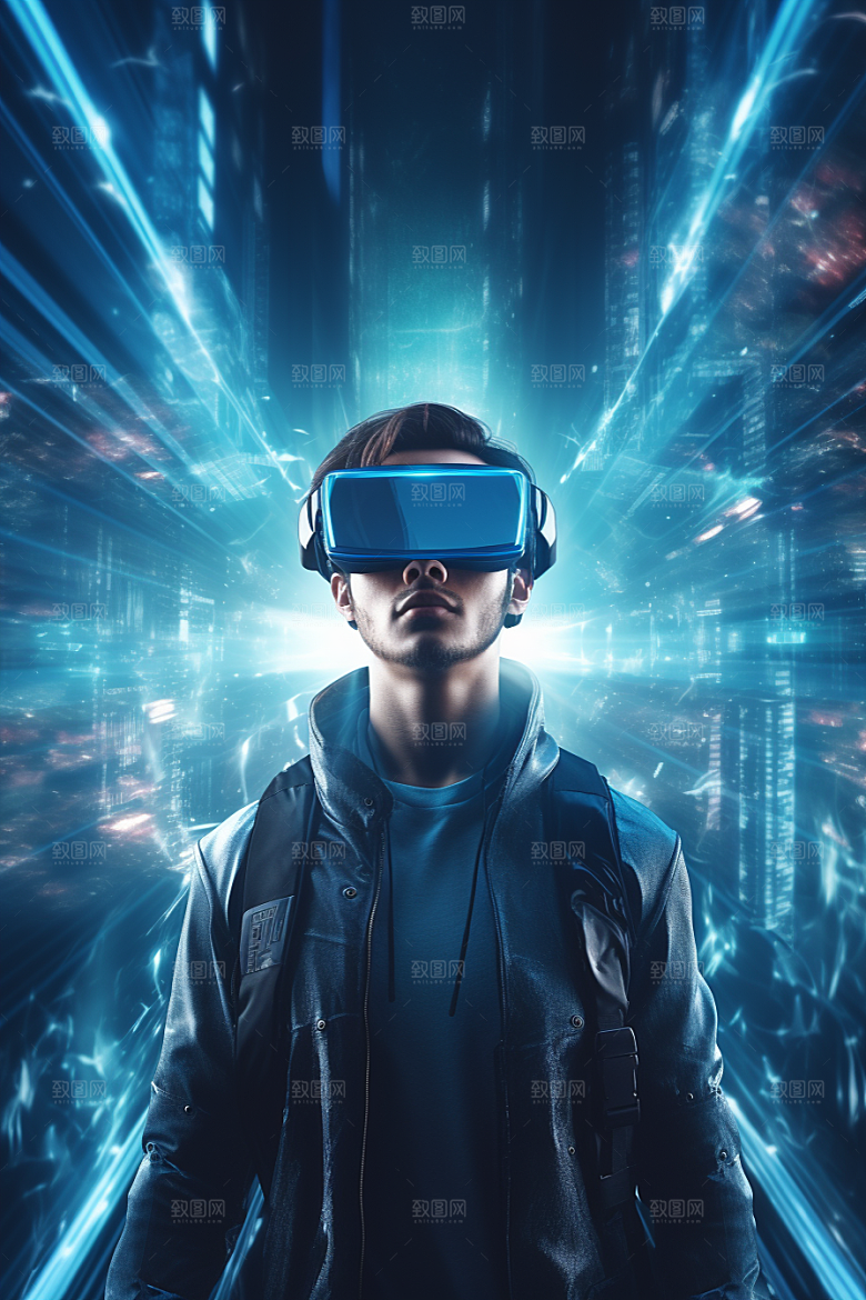 赛博VR眼镜头戴式眼镜高清素材