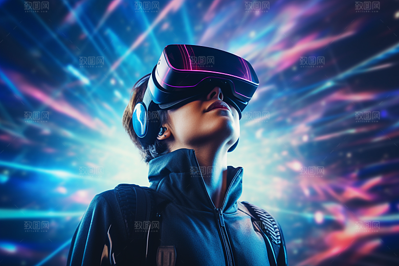 赛博VR眼镜科技头戴式眼镜素材