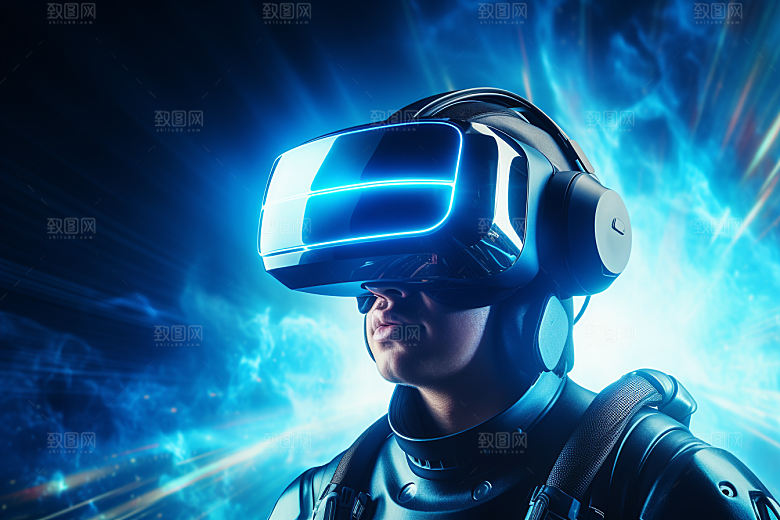 赛博VR眼镜时尚夜之城素材
