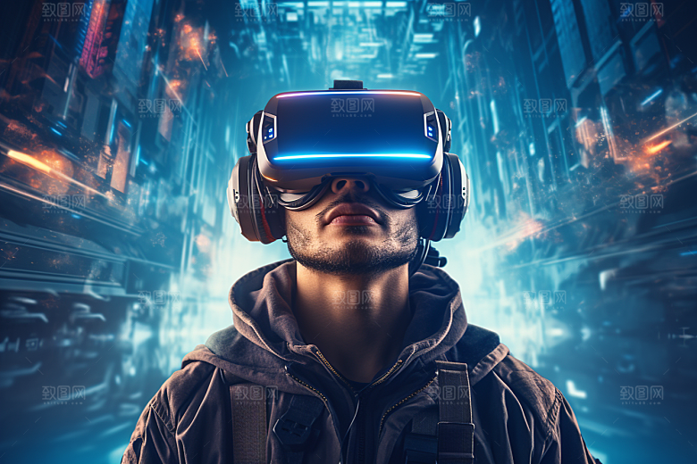 赛博VR眼镜科技赛博朋克素材