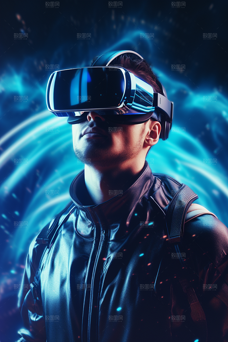 赛博VR眼镜科技未来素材