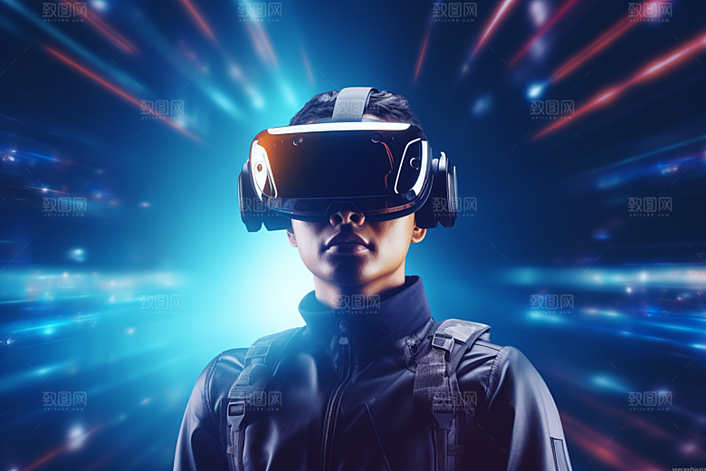 赛博VR眼镜赛博朋克电子设备素材
