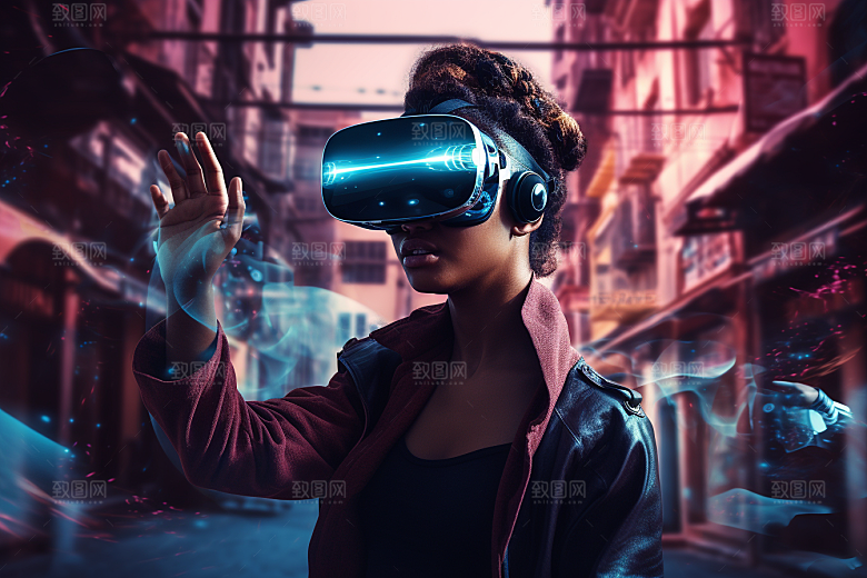 赛博VR眼镜光效高清素材