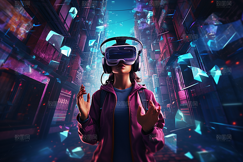 赛博VR眼镜高清未来素材