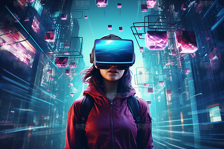 赛博VR眼镜信息技术电子设备素材
