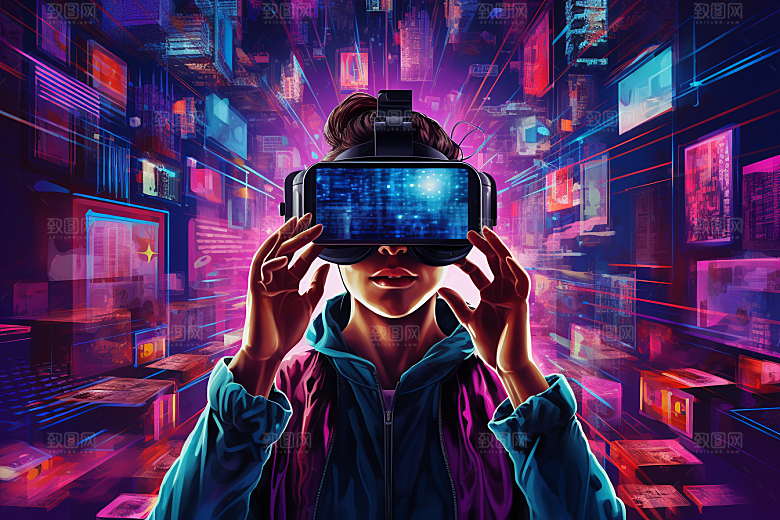 赛博VR眼镜科幻时尚素材
