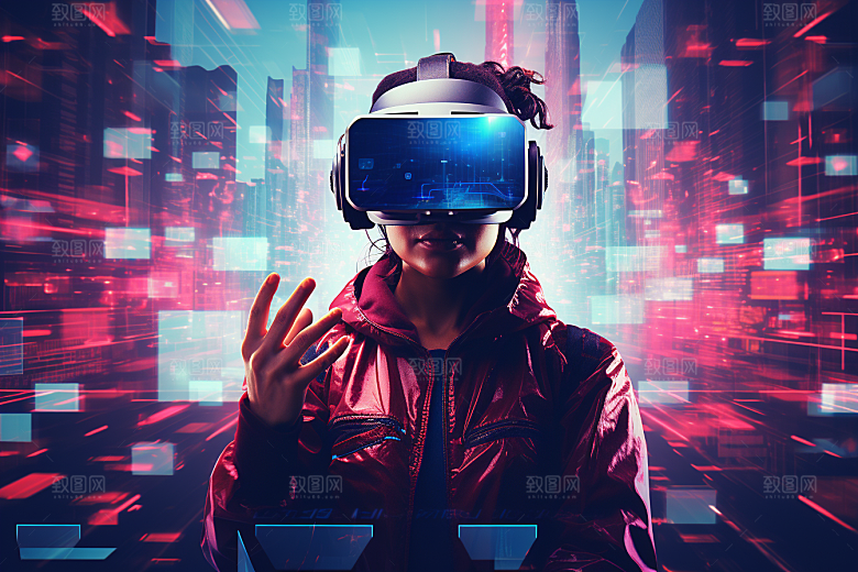 赛博VR眼镜科幻科技素材