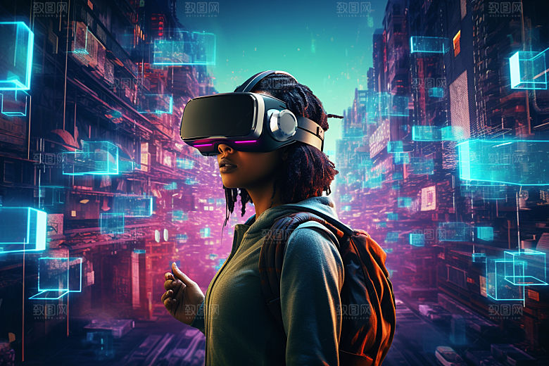 赛博VR眼镜信息技术电子设备素材