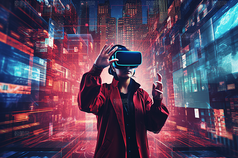 赛博VR眼镜光效高清素材