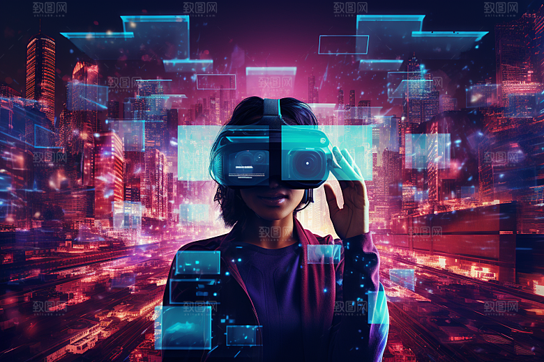 赛博VR眼镜科幻时尚素材