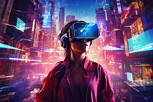 赛博VR眼镜科技高清素材