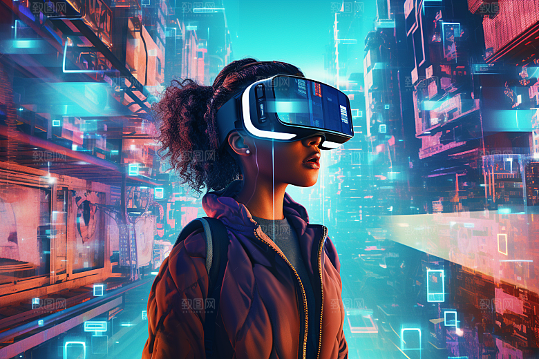 赛博VR眼镜赛博朋克时尚素材