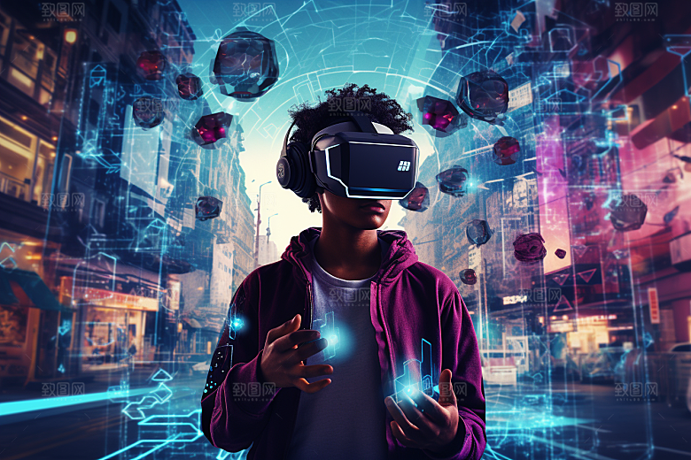 赛博VR眼镜科技电子设备素材