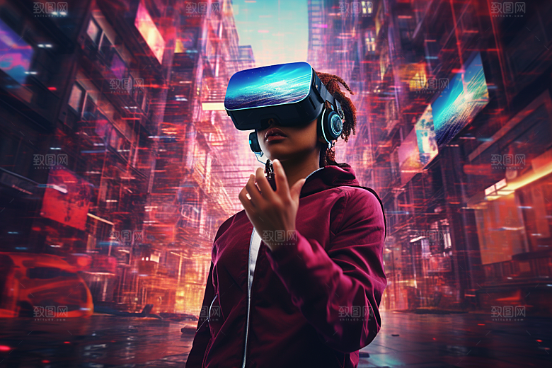 赛博VR眼镜未来高清素材