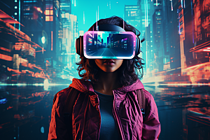 赛博VR眼镜科幻时尚素材