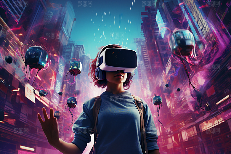 赛博VR眼镜科幻赛博朋克素材