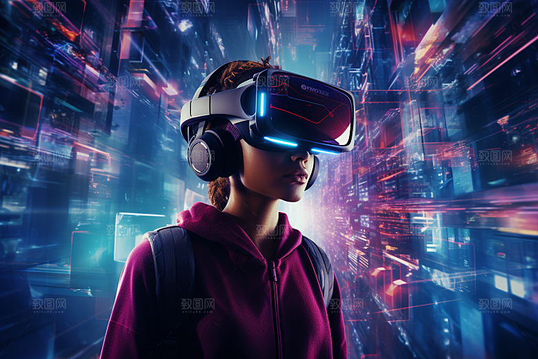 赛博VR眼镜科技电子设备素材