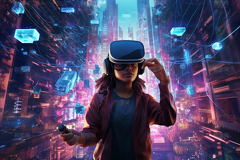 赛博VR眼镜高清光效素材