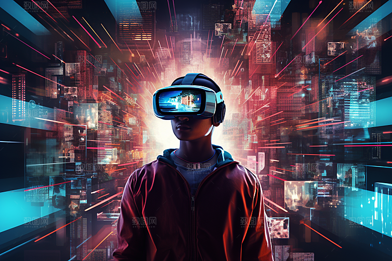 赛博VR眼镜头戴式眼镜高清素材