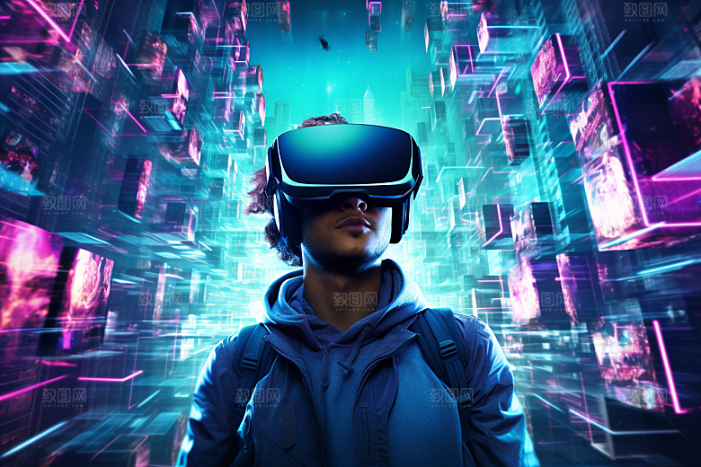 赛博VR眼镜电子设备科幻素材