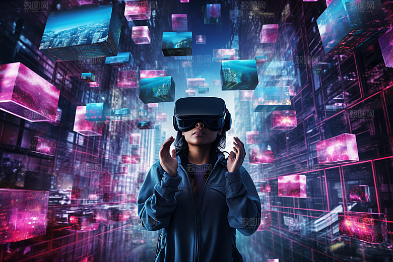 赛博VR眼镜赛博朋克高清素材