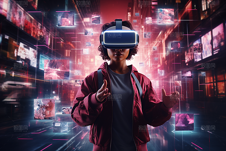 赛博VR眼镜时尚科幻素材