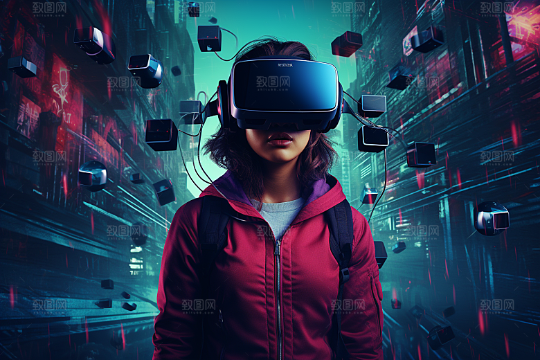 赛博VR眼镜未来时尚素材