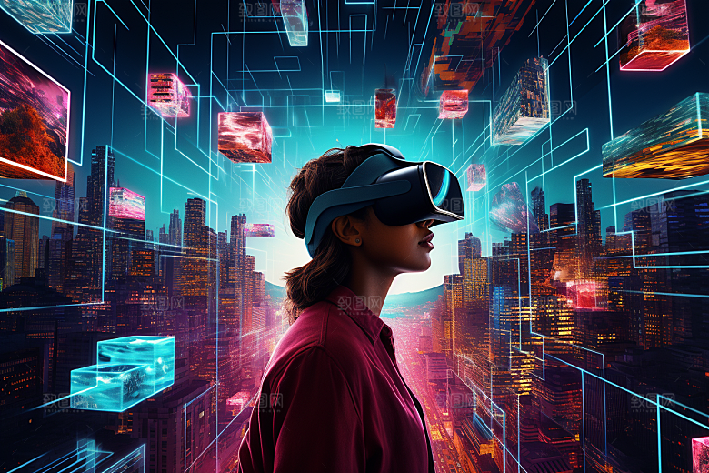 赛博VR眼镜未来赛博朋克素材