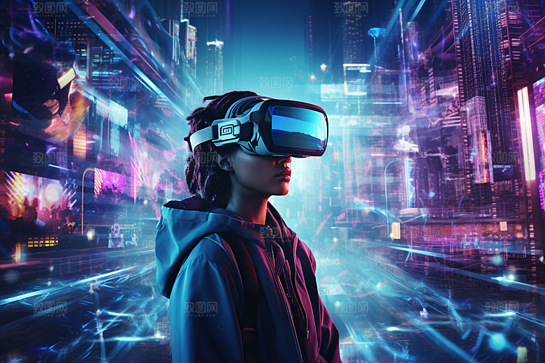 赛博VR眼镜电子设备未来素材