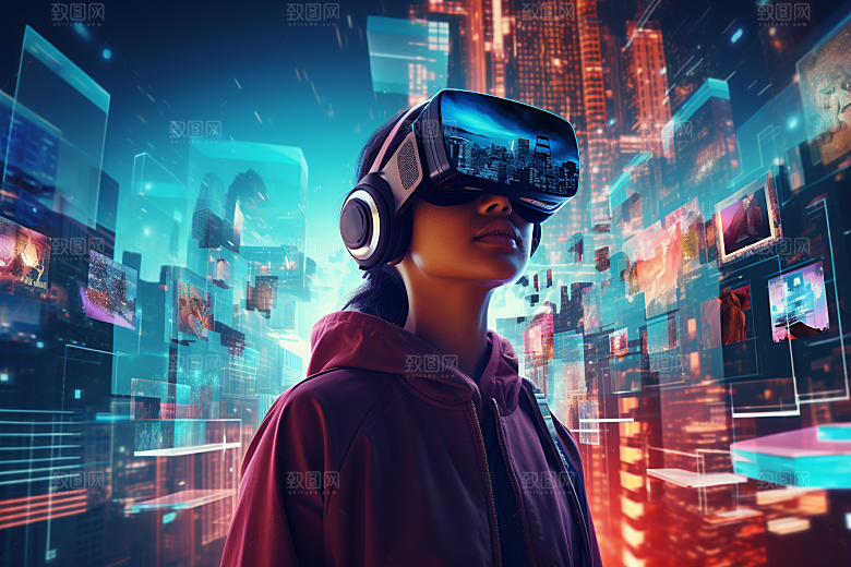 赛博VR眼镜时尚科幻素材