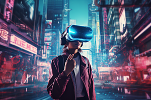 赛博VR眼镜赛博朋克科幻素材