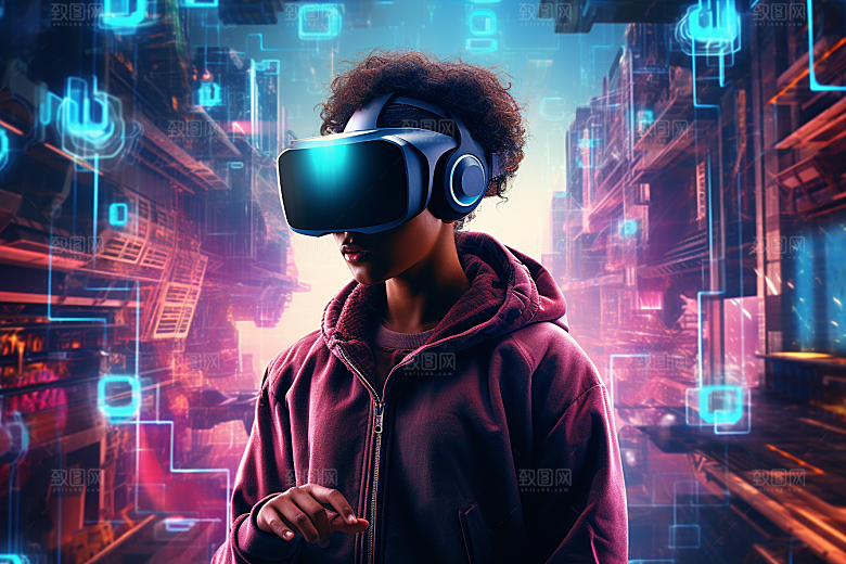 赛博VR眼镜科技高清素材