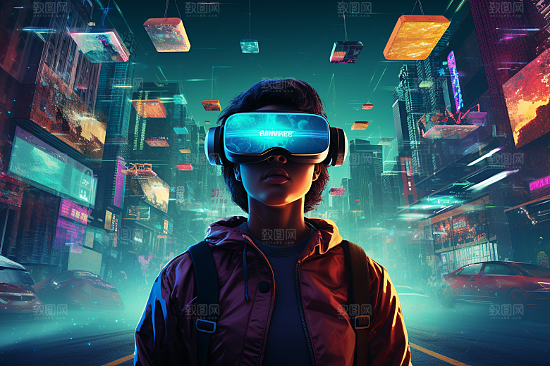 赛博VR眼镜高清头戴式眼镜素材